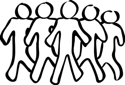 people clipart black and white